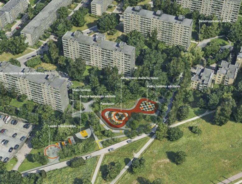 Vilniuje tęsiamas viešųjų erdvių atnaujinimas: netrukus darbai užvirs Žirmūnuose